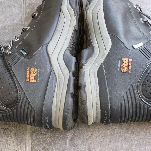 Timberland Pro Black Boots Steel Toe 12M A1RU5 Mens - Picture 4 of 8